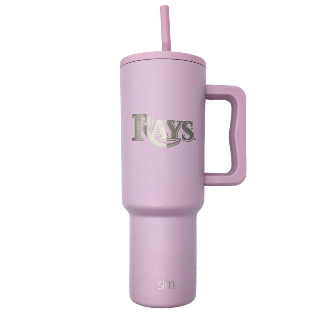 Rays Simple Modern Lavender 40oz Wordmark Tumbler with Handle - The Bay Republic | Team Store of the Tampa Bay Rays & Rowdies