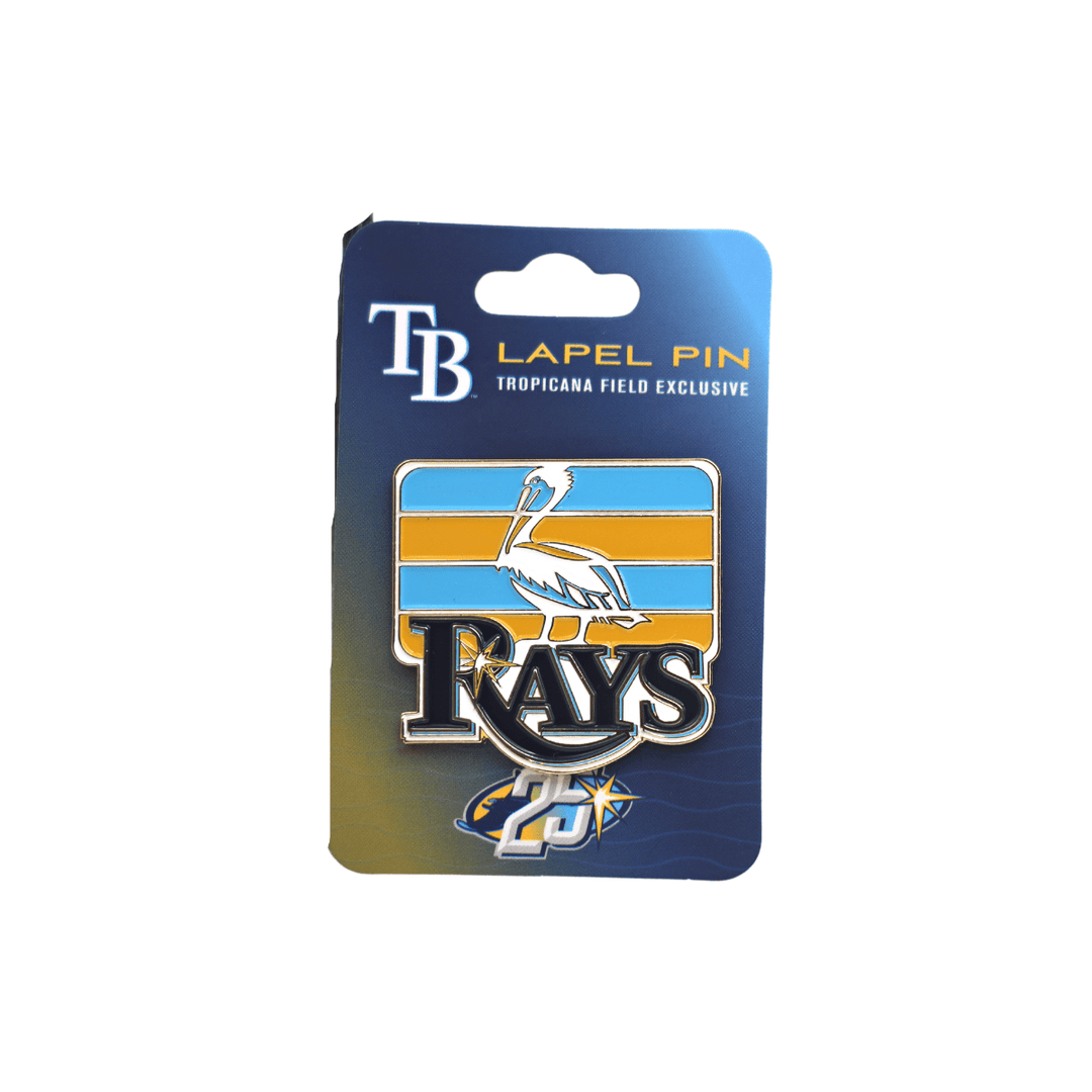 RAYS STRIPED ST PETE PELICAN WORDMARK LAPEL PIN - The Bay Republic | Team Store of the Tampa Bay Rays & Rowdies