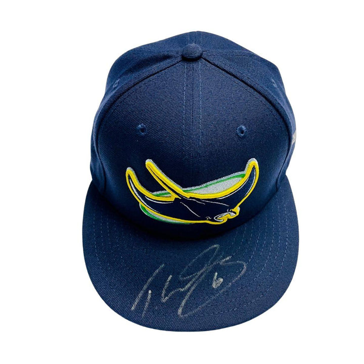 RAYS TAYLOR WALLS GAME-USED AUTHENTIC AUTOGRAPHED FATHER'S DAY HAT - The Bay Republic | Team Store of the Tampa Bay Rays & Rowdies