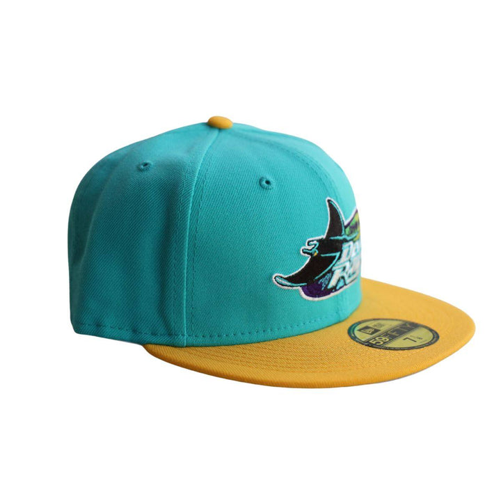 RAYS TEAL GOLD DEVIL RAYS 59FIFTY NEW ERA FITTED HAT - The Bay Republic | Team Store of the Tampa Bay Rays & Rowdies