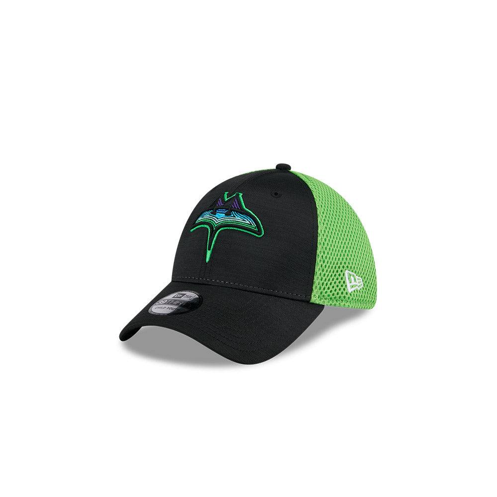 Rays Toddler Child Youth New Era Black Green City Connect SkyRay 39Thirty Flex Fit Hat - The Bay Republic | Team Store of the Tampa Bay Rays & Rowdies