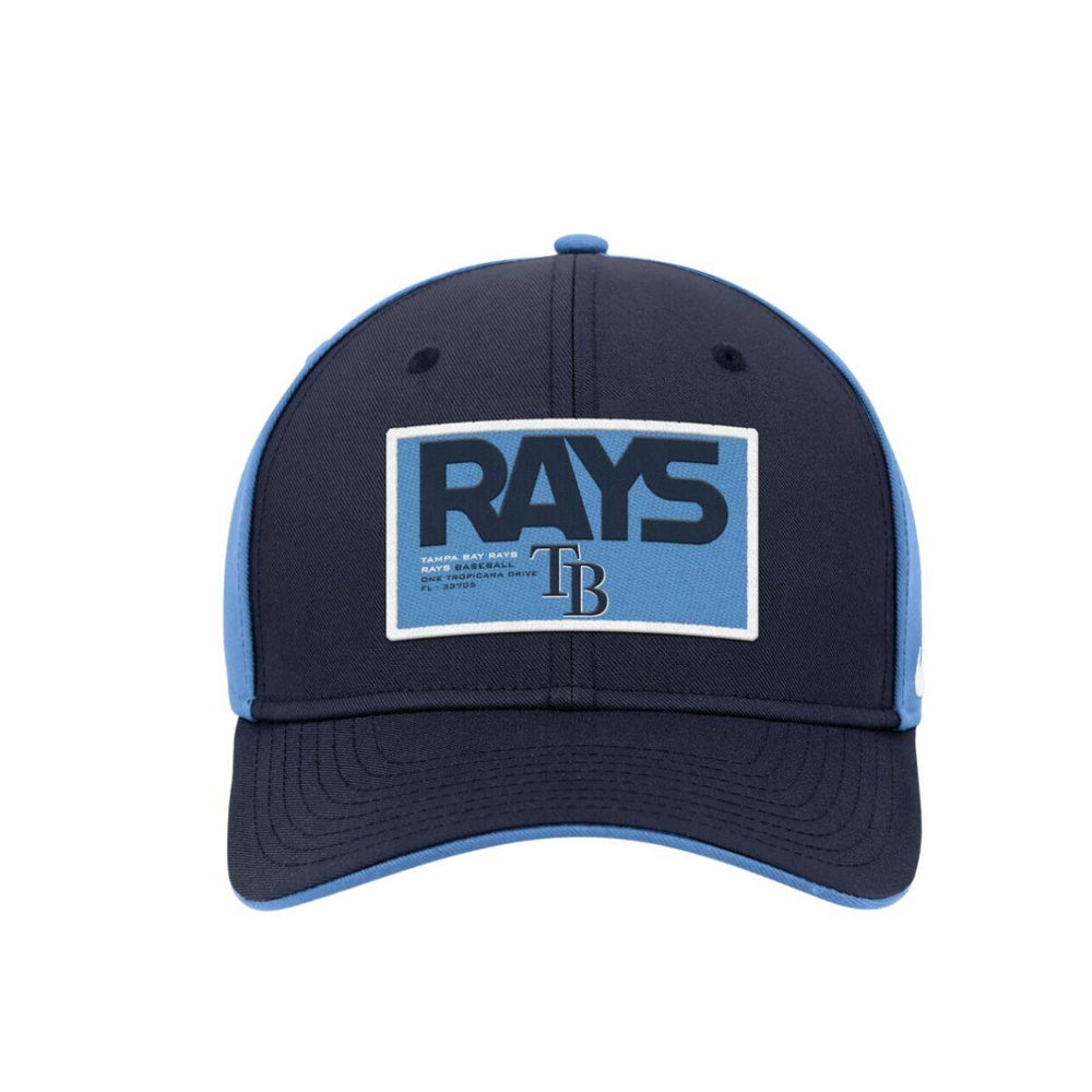 RAYS UNISEX NAVY LIGHT BLUE NIKE CLASSIC99 COLORBLOCK ADJUSTABLE SNAPBACK HAT - The Bay Republic | Team Store of the Tampa Bay Rays & Rowdies