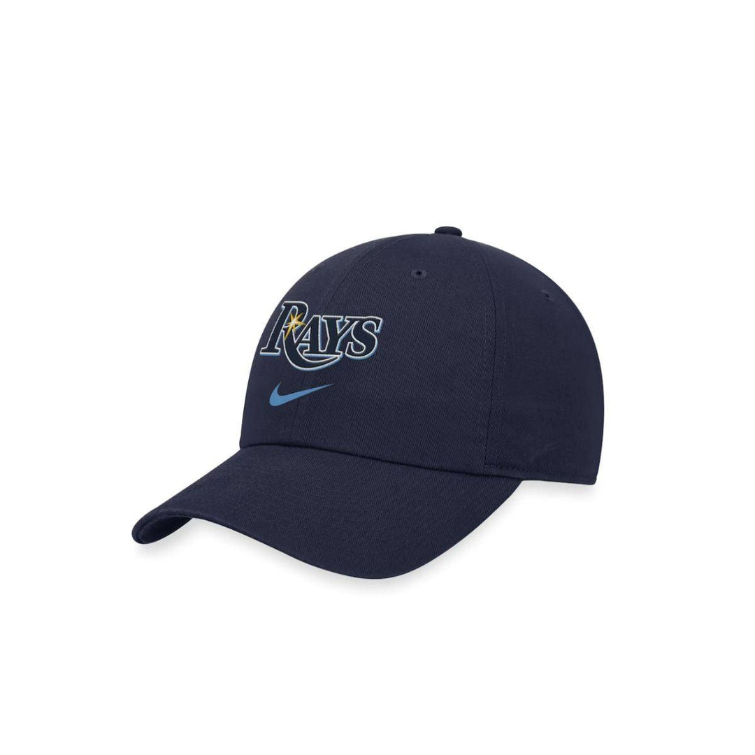RAYS UNISEX NAVY NIKE WORDMARK ADJUSTABLE CAP - The Bay Republic | Team Store of the Tampa Bay Rays & Rowdies