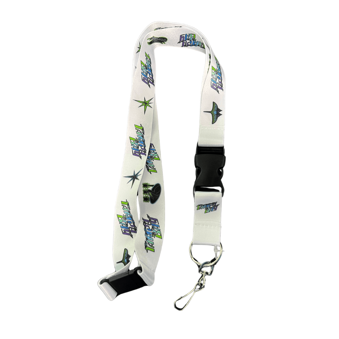 Rays White City Connect Detachable Lanyard - The Bay Republic | Team Store of the Tampa Bay Rays & Rowdies