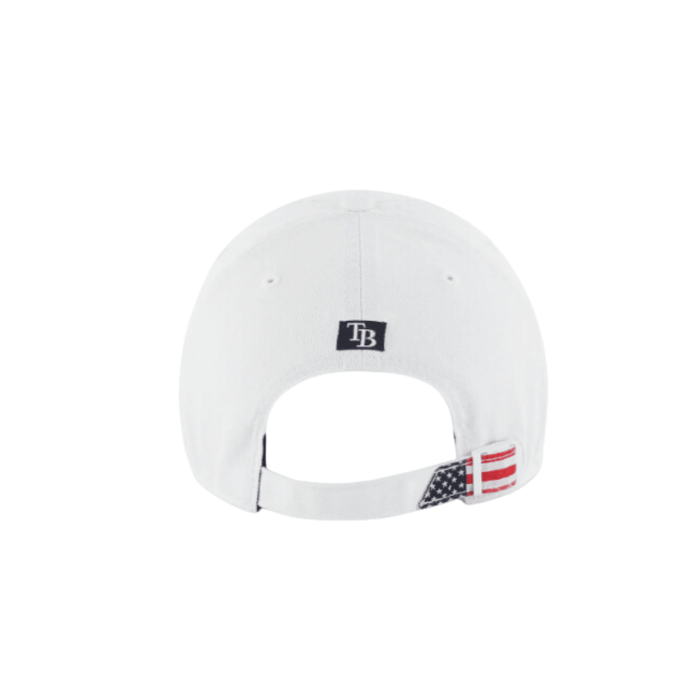 RAYS WHITE HOMELAND TB 47 BRAND CLEAN UP ADJUSTABLE HAT - The Bay Republic | Team Store of the Tampa Bay Rays & Rowdies