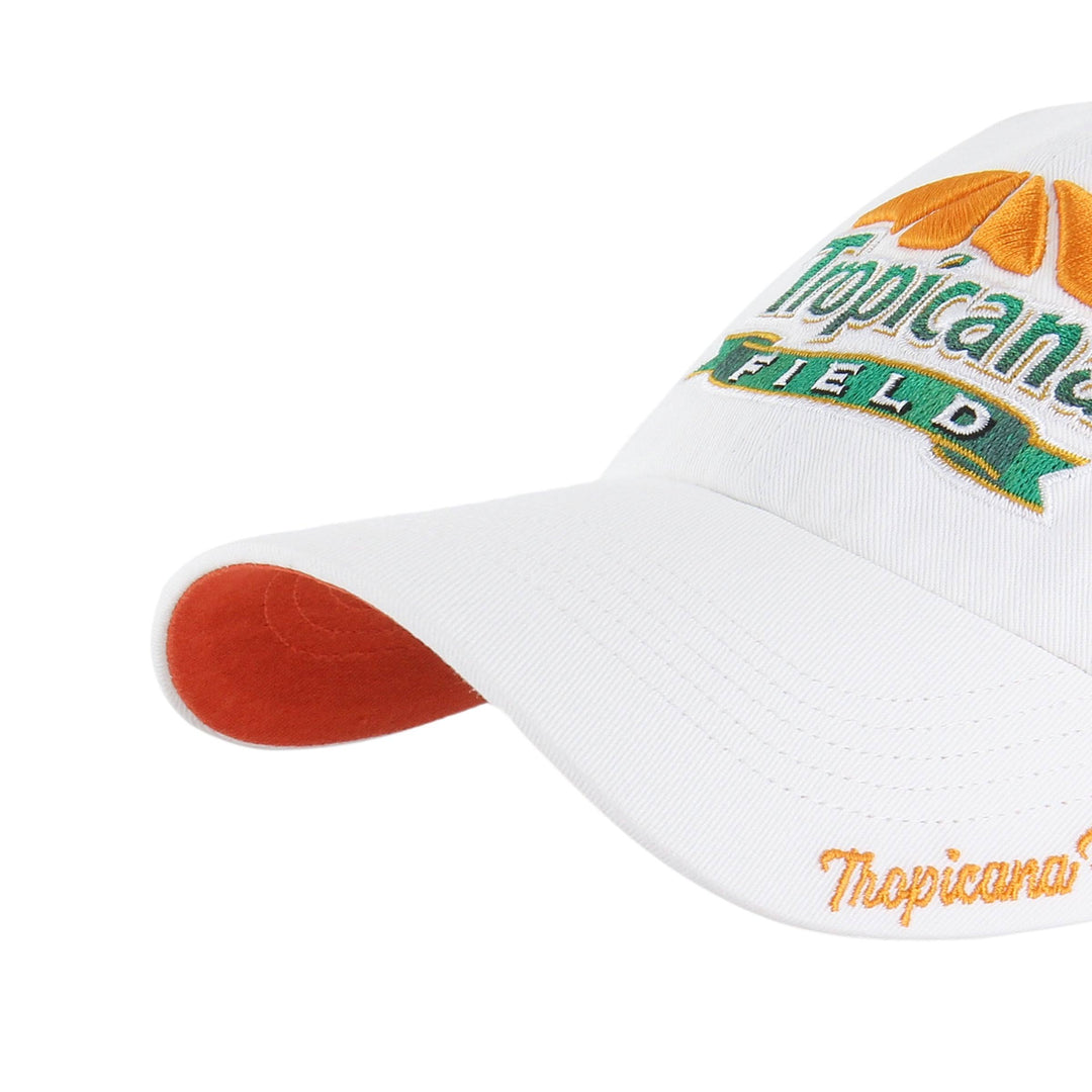 Rays Women's '47 Brand White Tropicana Field Clean Up Adjustable Hat - The Bay Republic | Team Store of the Tampa Bay Rays & Rowdies