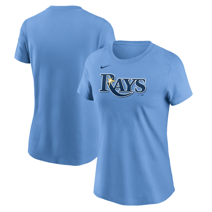 RAYS WOMEN'S LIGHT BLUE WORDMARK NIKE T-SHIRT - The Bay Republic | Team Store of the Tampa Bay Rays & Rowdies