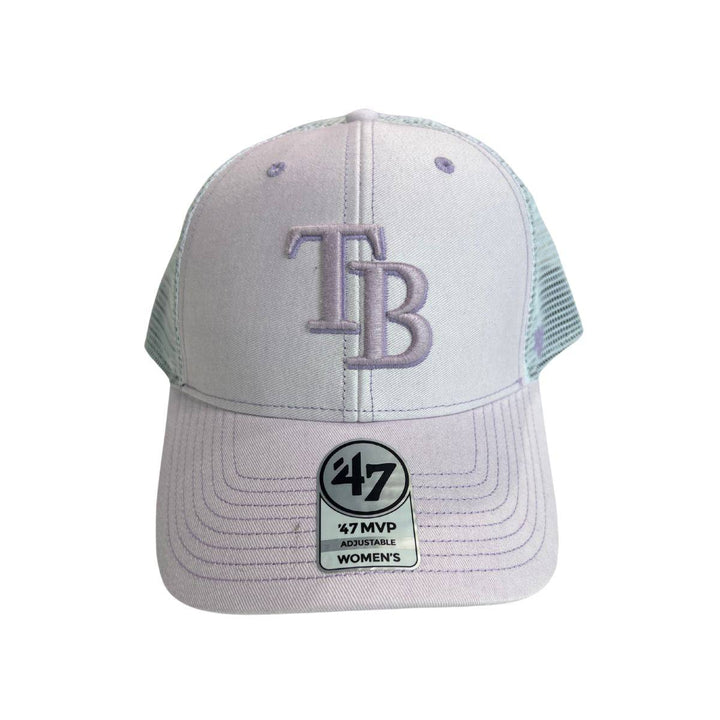 RAYS WOMEN'S LIGHT PURPLE TB '47 BRAND MVP ADJUSTABLE HAT - The Bay Republic | Team Store of the Tampa Bay Rays & Rowdies