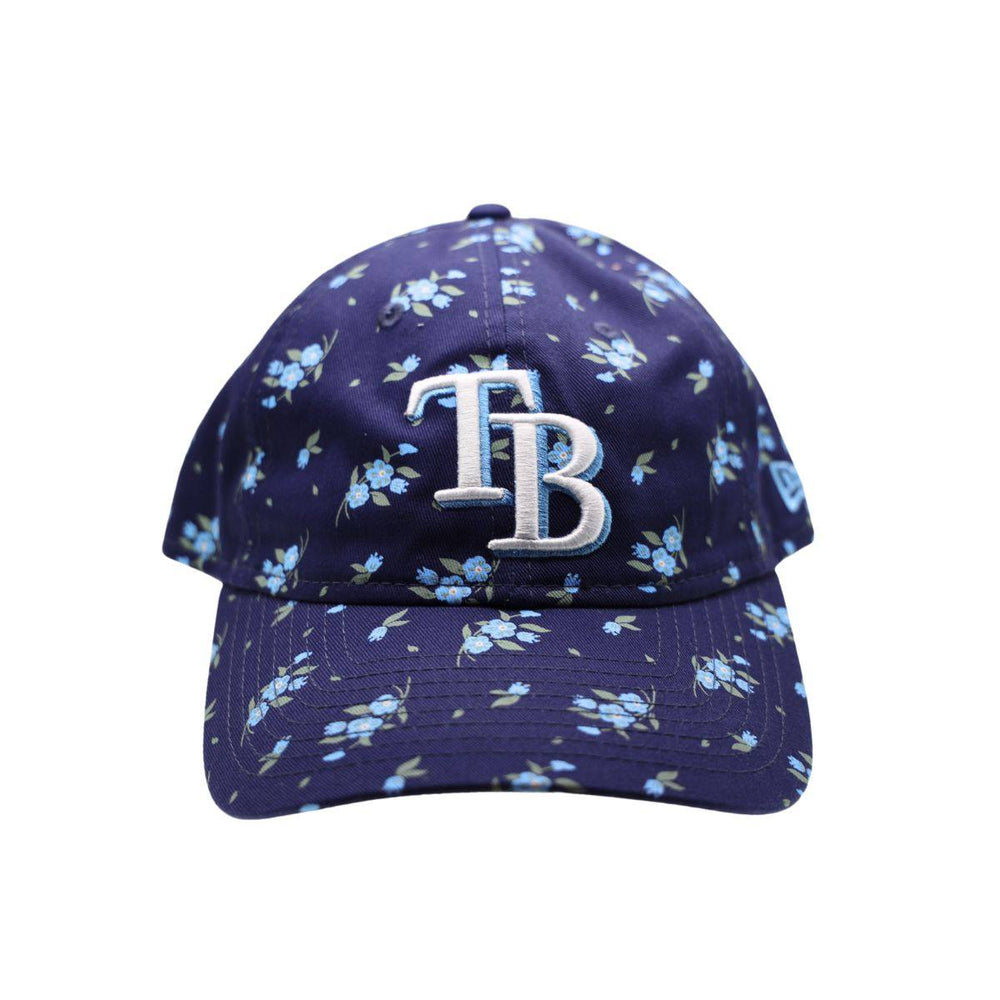 RAYS WOMEN'S NAVY FLORAL BLOOM TB NEW ERA 9TWENTY ADJUSTABLE HAT - The Bay Republic | Team Store of the Tampa Bay Rays & Rowdies