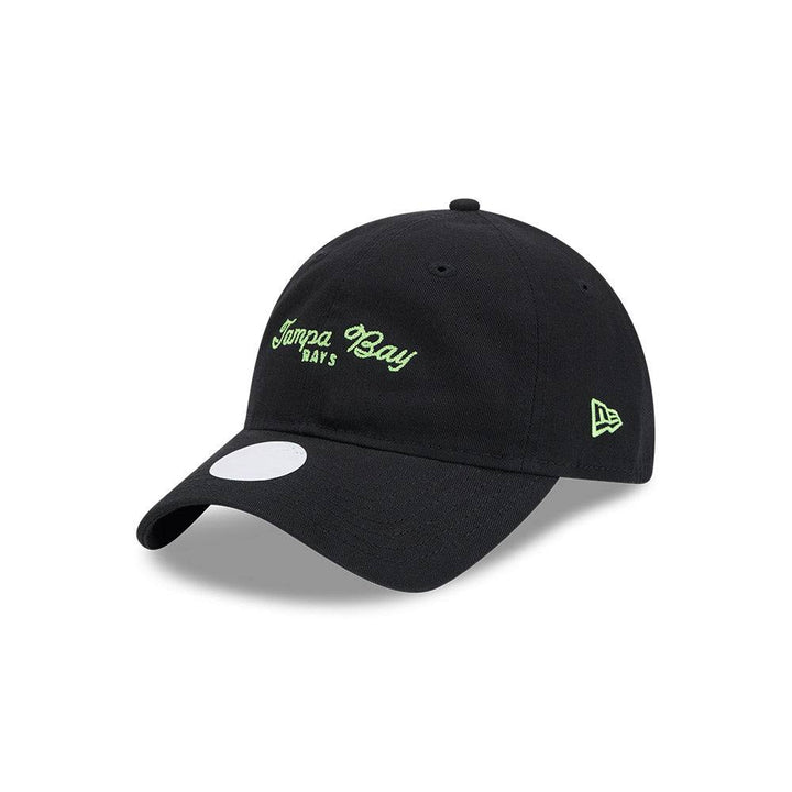 Rays Women's New Era Black Script City Connect 9Twenty Adjustable Hat - The Bay Republic | Team Store of the Tampa Bay Rays & Rowdies