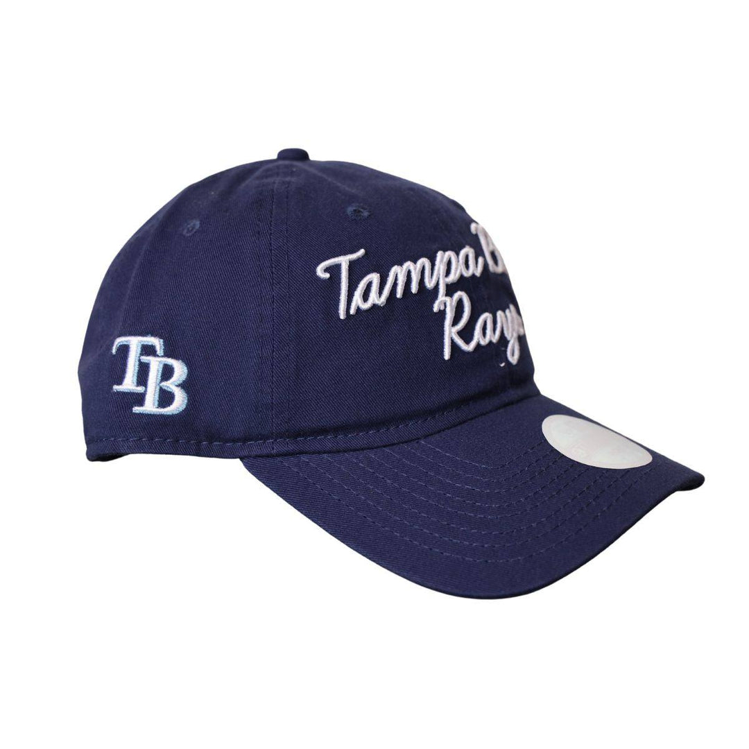 Rays Women's New Era Navy Blue Tampa Bay Script 9Twenty Adjustable Hat - The Bay Republic | Team Store of the Tampa Bay Rays & Rowdies