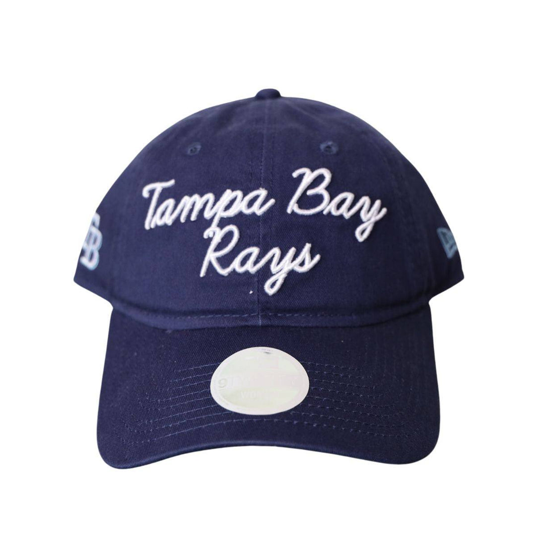 Rays Women's New Era Navy Blue Tampa Bay Script 9Twenty Adjustable Hat - The Bay Republic | Team Store of the Tampa Bay Rays & Rowdies