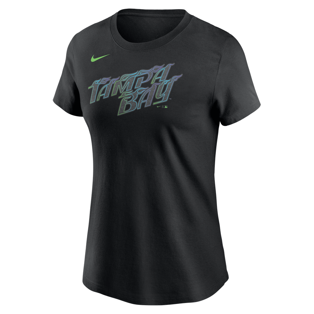Rays Women's Nike Black City Connect Wordmark T-Shirt - The Bay Republic | Team Store of the Tampa Bay Rays & Rowdies