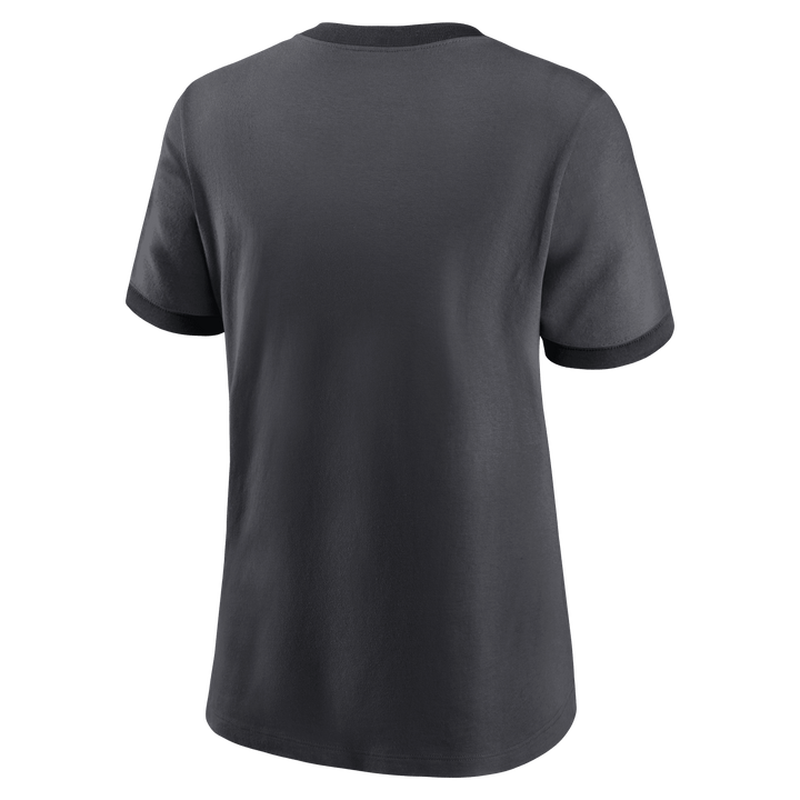 Rays Women's Nike Charcoal Grey & Black City Connect Tampa Bay Neon Burst Ringer Tee - The Bay Republic | Team Store of the Tampa Bay Rays & Rowdies