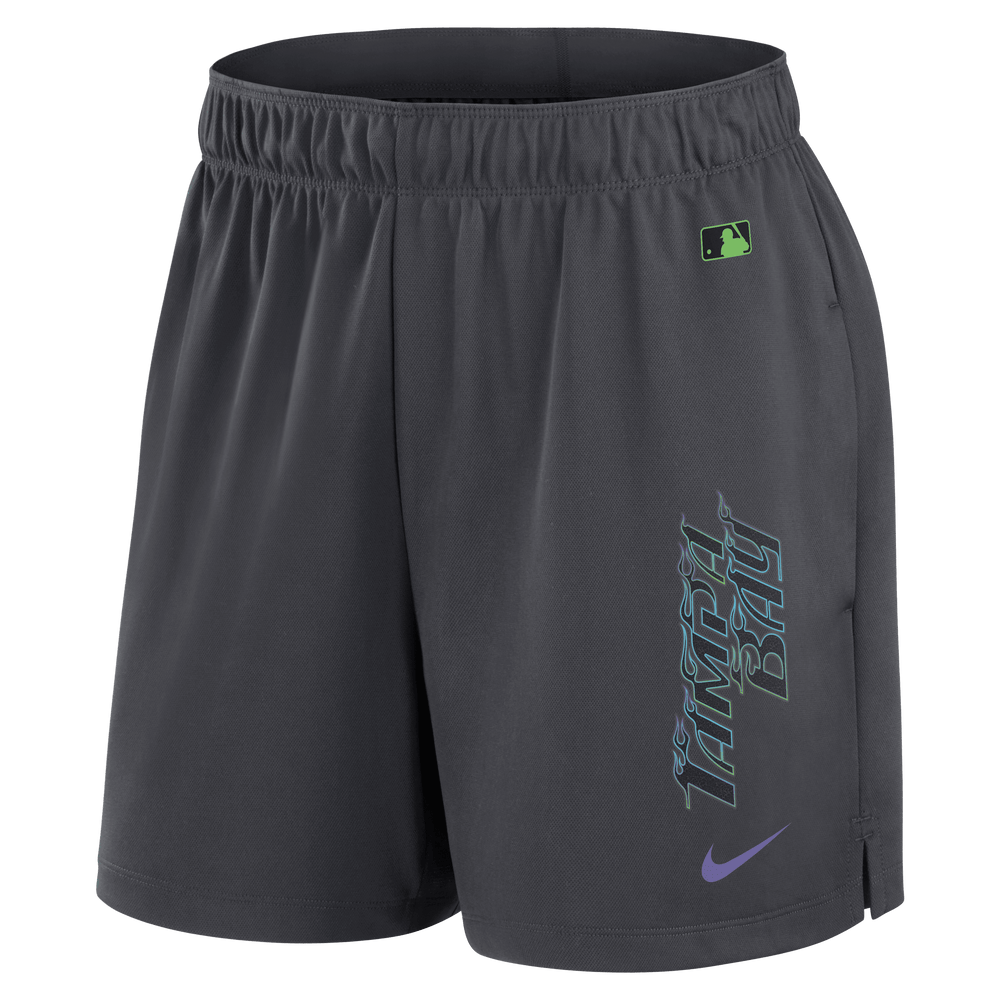Rays Women's Nike Charcoal Grey City Connect Collection Shorts - The Bay Republic | Team Store of the Tampa Bay Rays & Rowdies