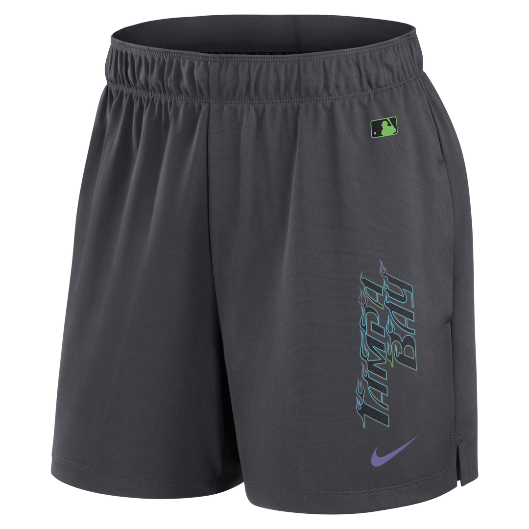Rays Women's Nike Charcoal Grey City Connect Collection Shorts - The Bay Republic | Team Store of the Tampa Bay Rays & Rowdies