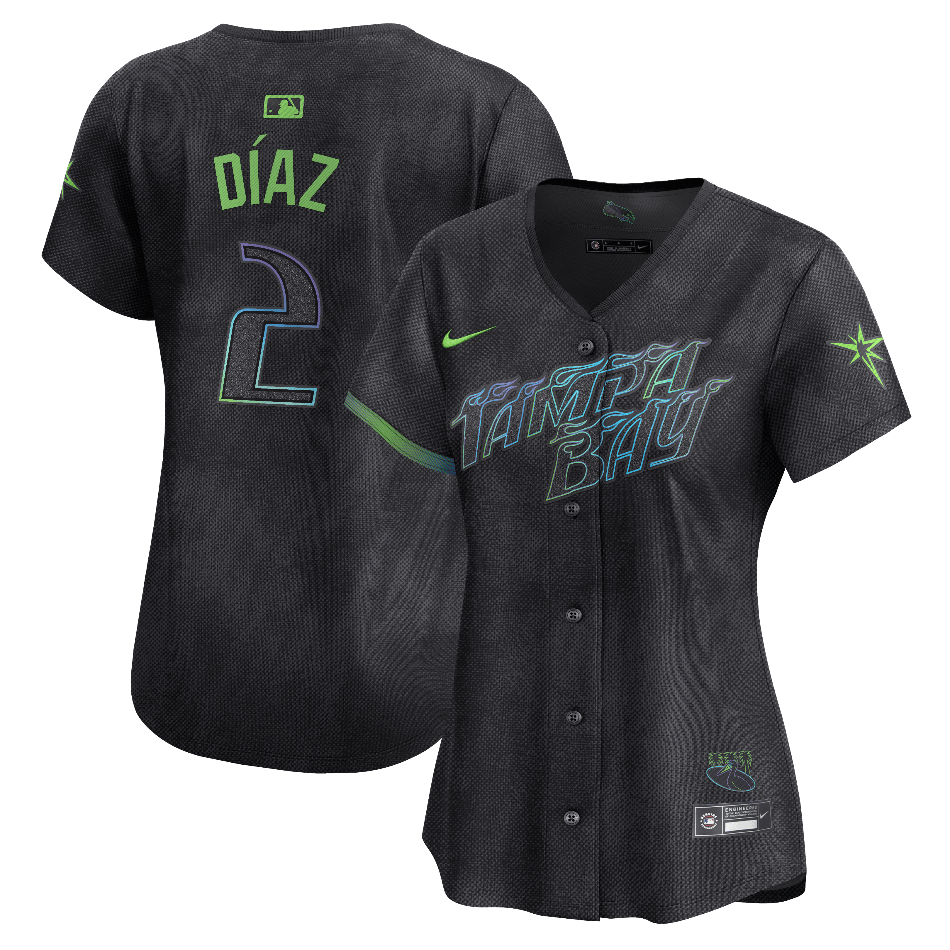 Tampa Bay Rays Women's Nike Charcoal Grey Yandy Diaz City Connect ...