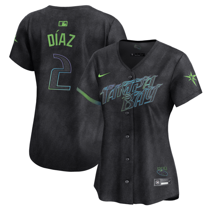 Rays Women's Nike Charcoal Grey Yandy Diaz City Connect Limited Replica Jersey - The Bay Republic | Team Store of the Tampa Bay Rays & Rowdies