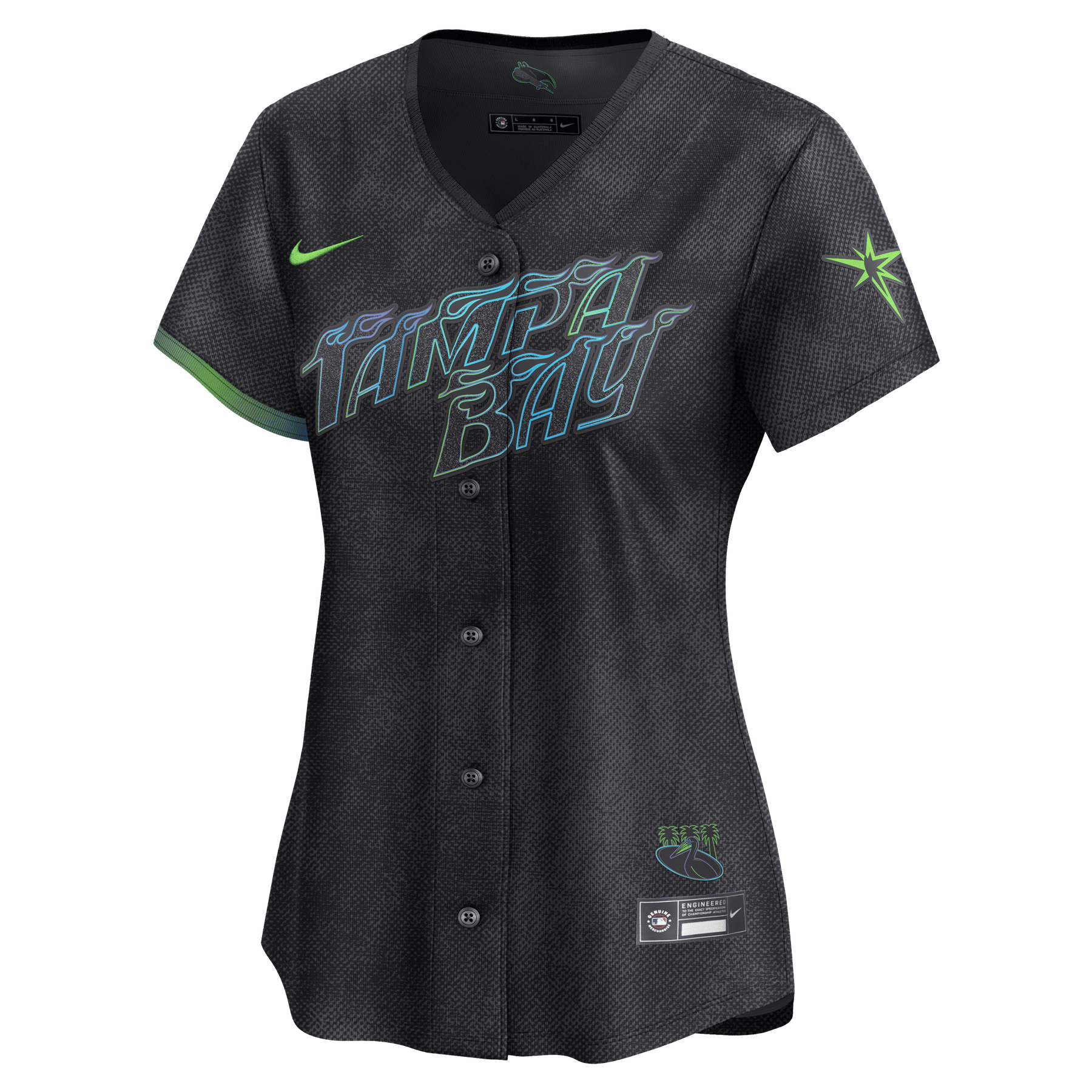 Jersey Sun Rays Tampa Bay Rays Women's Nike Charcoal Grey Yandy Diaz City Connect ...