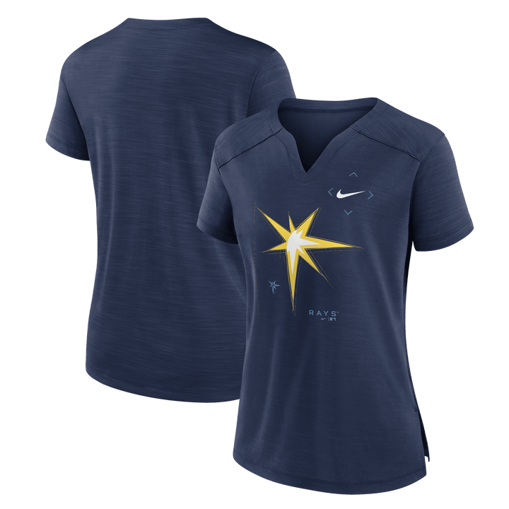 Rays Women's Nike Navy Burst Edge Play Dri-Fit T-Shirt - The Bay Republic | Team Store of the Tampa Bay Rays & Rowdies