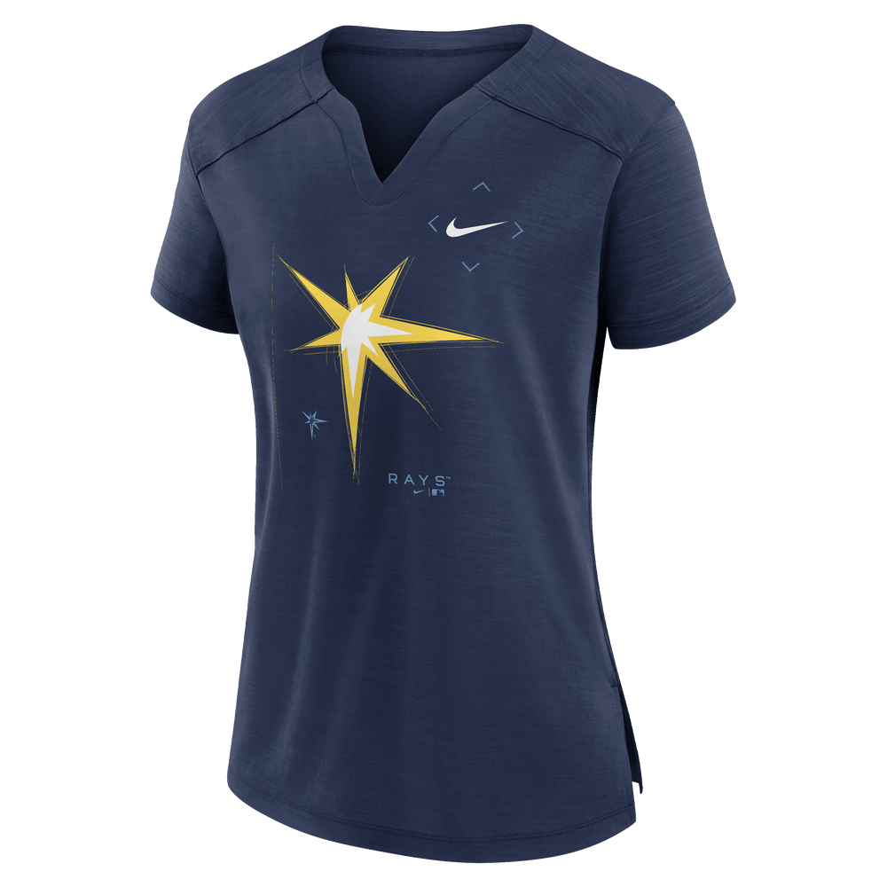 Rays Women's Nike Navy Burst Edge Play Dri-Fit T-Shirt - The Bay Republic | Team Store of the Tampa Bay Rays & Rowdies