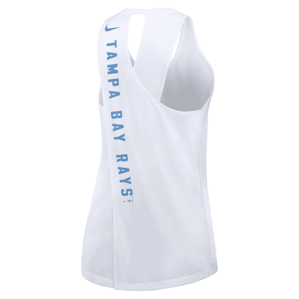 Rays Women's White Team Crossback Tank Top - The Bay Republic | Team Store of the Tampa Bay Rays & Rowdies