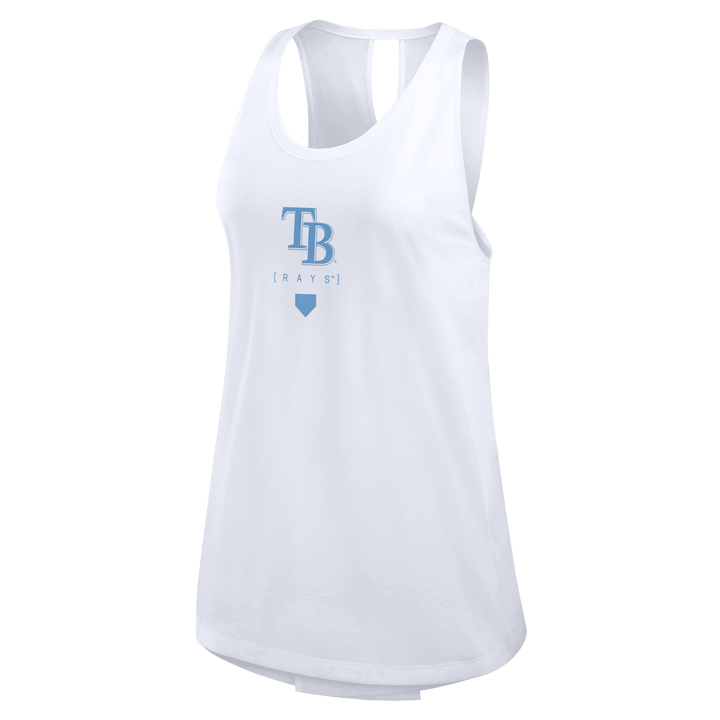 Rays Women's White Team Crossback Tank Top - The Bay Republic | Team Store of the Tampa Bay Rays & Rowdies