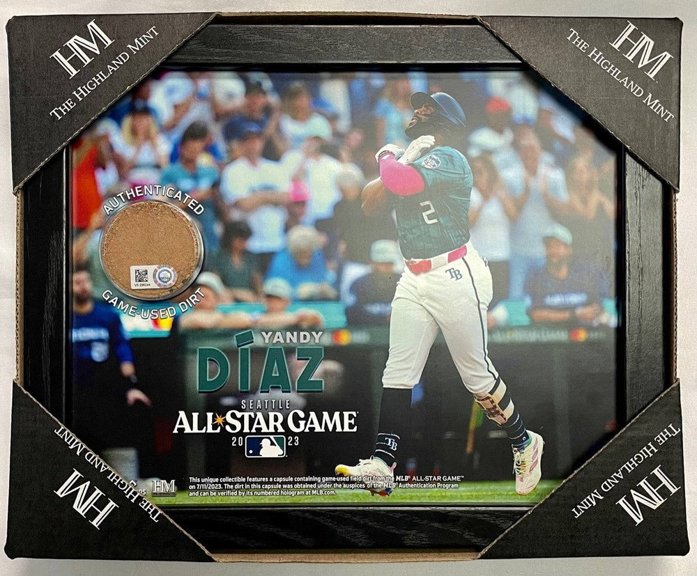 RAYS YANDY DIAZ AUTHENTIC ALL-STAR GAME-USED FIELD DIRT DISPLAY - The Bay Republic | Team Store of the Tampa Bay Rays & Rowdies