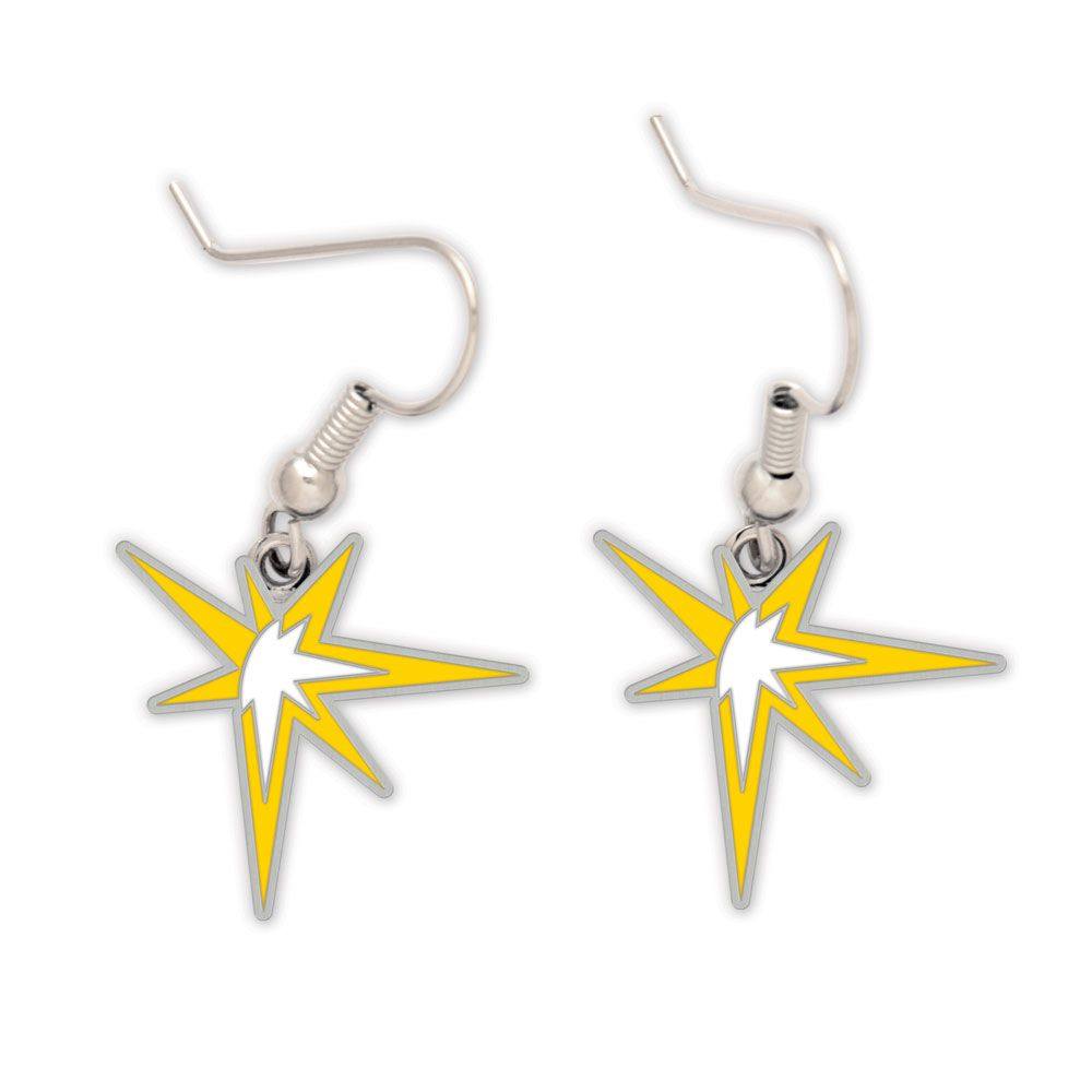 RAYS YELLOW BURST LOGO EARRINGS - The Bay Republic | Team Store of the Tampa Bay Rays & Rowdies