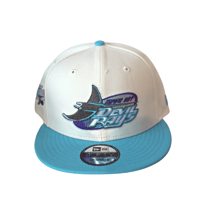 RAYS YOUTH CREAM AND TEAL DEVIL RAYS NEW ERA 9FIFTY SNAPBACK CAP - The Bay Republic | Team Store of the Tampa Bay Rays & Rowdies