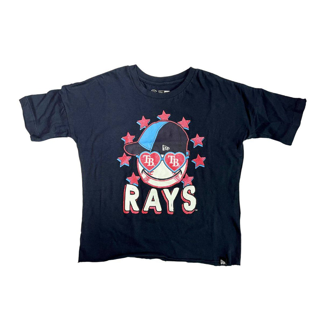 RAYS YOUTH GIRLS NAVY BASEBALL GLITTER T-SHIRT - The Bay Republic | Team Store of the Tampa Bay Rays & Rowdies