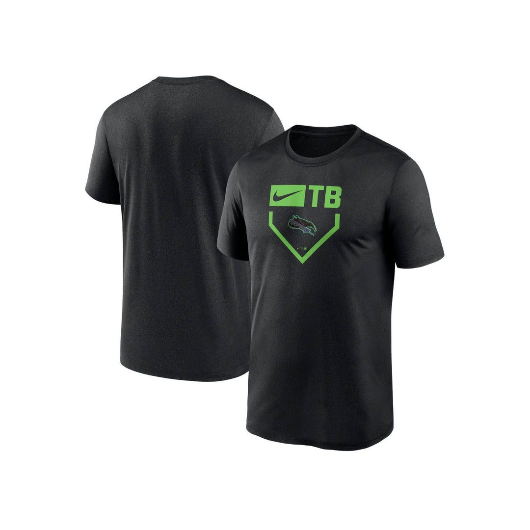 Rays Youth Nike Black City Connect TB Swoosh SkateRay Diamond Dri Fit T-Shirt - The Bay Republic | Team Store of the Tampa Bay Rays & Rowdies