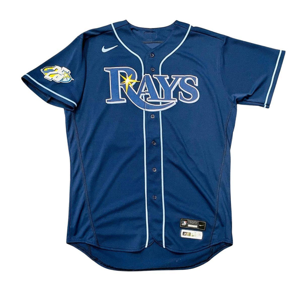 Rays Zack Littell Team Issued Authentic Autographed Navy Jersey - The Bay Republic | Team Store of the Tampa Bay Rays & Rowdies