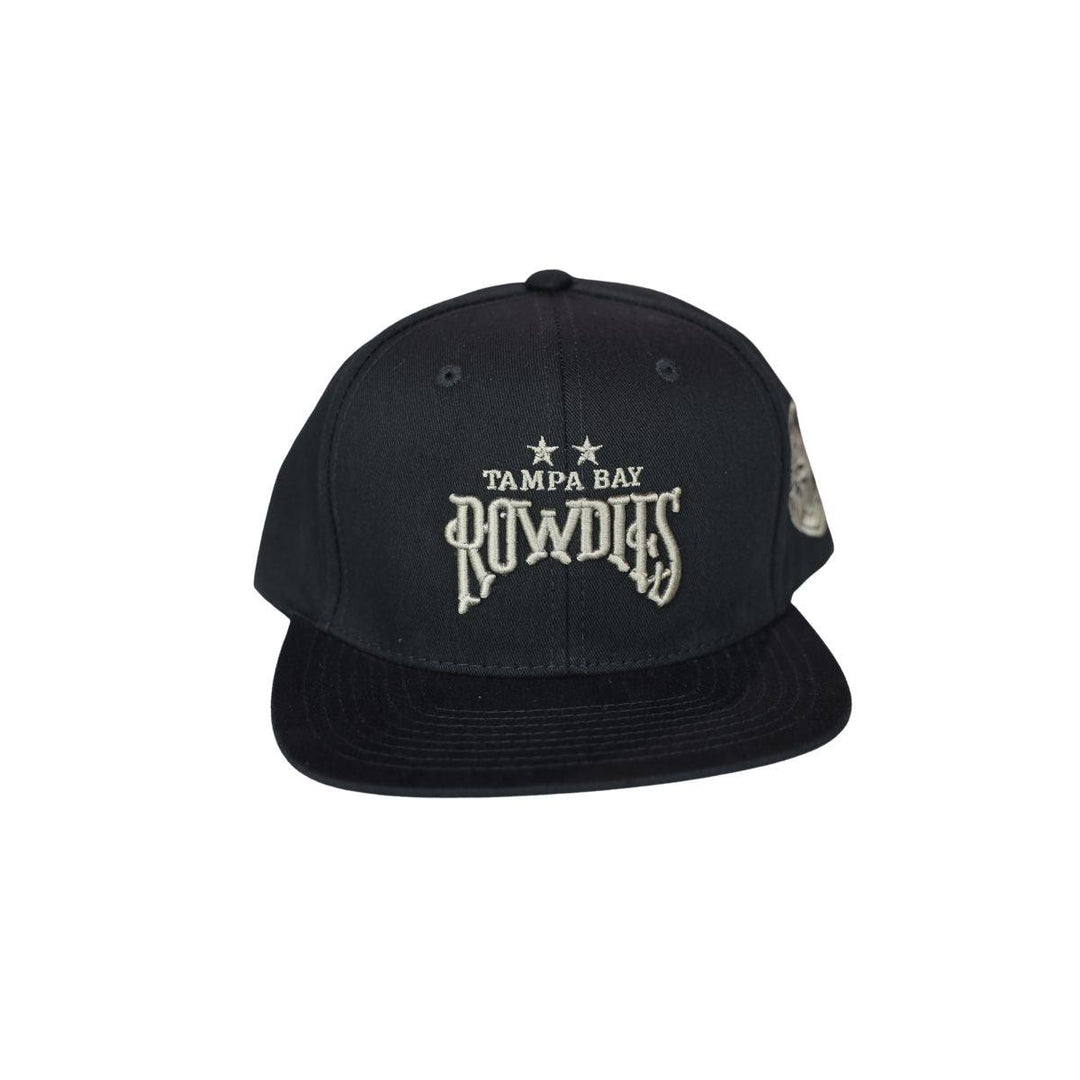 ROWDIES BLACK TWO STAR SIDE PATCH SPORT DESIGN SWEDEN SNAPBACK HAT - The Bay Republic | Team Store of the Tampa Bay Rays & Rowdies