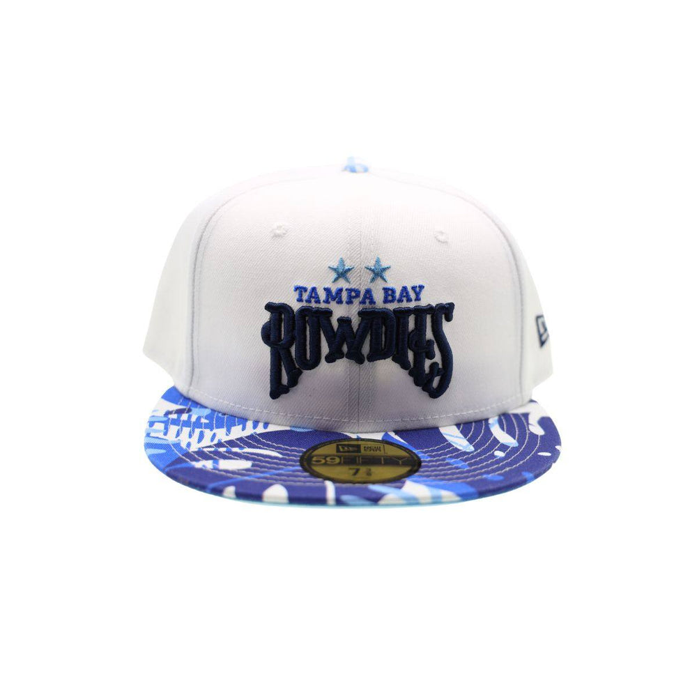 ROWDIES BLUE TROPICAL FLORAL TWO STAR NEW ERA 59FIFTY FITTED HAT - The Bay Republic | Team Store of the Tampa Bay Rays & Rowdies