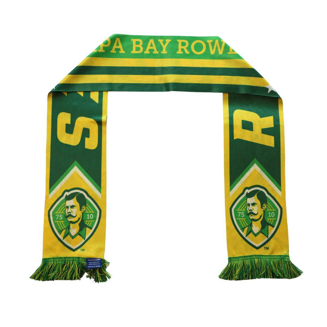 Rowdies Green and Yellow Split Crest Scarf - The Bay Republic | Team Store of the Tampa Bay Rays & Rowdies