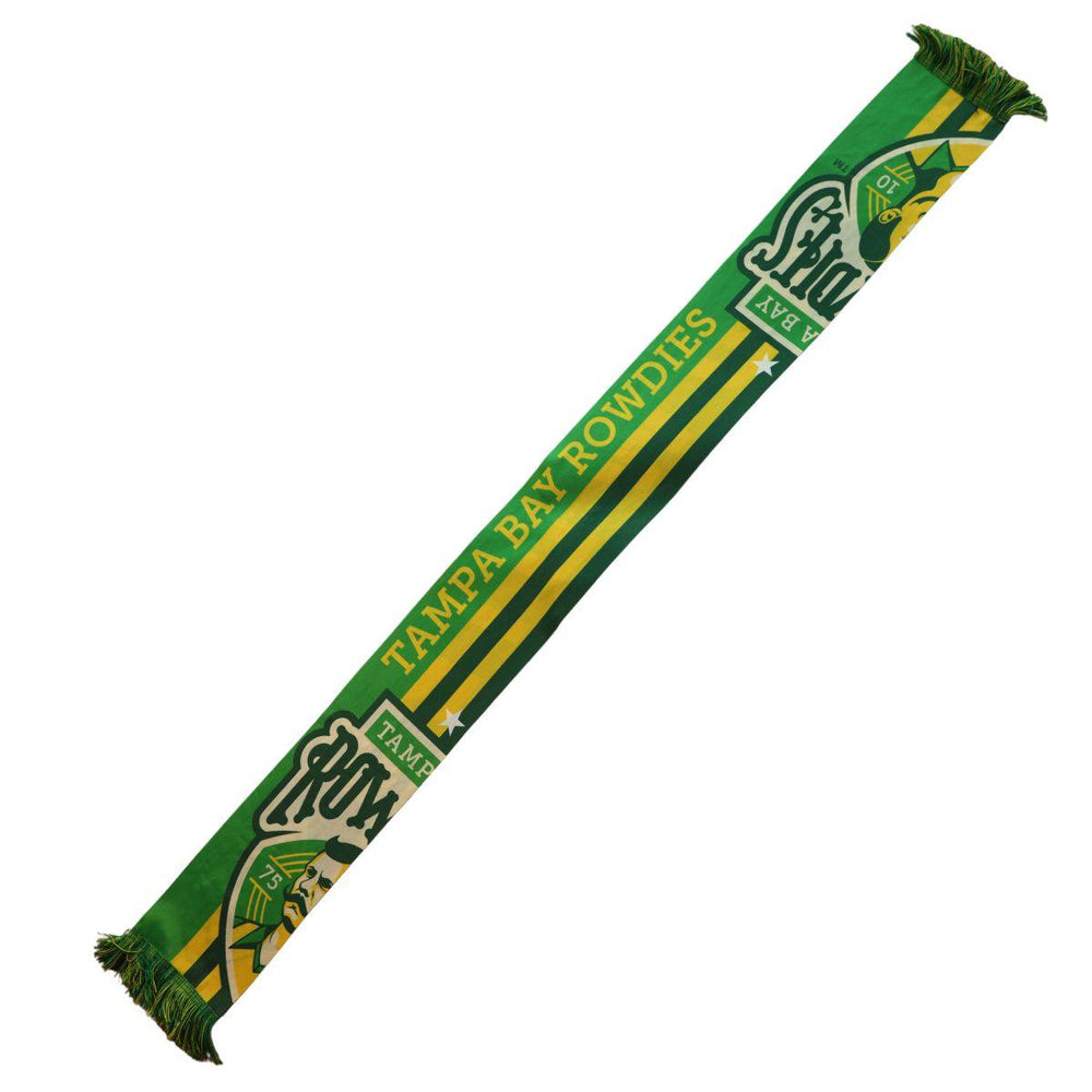 Rowdies Green and Yellow Split Crest Scarf - The Bay Republic | Team Store of the Tampa Bay Rays & Rowdies