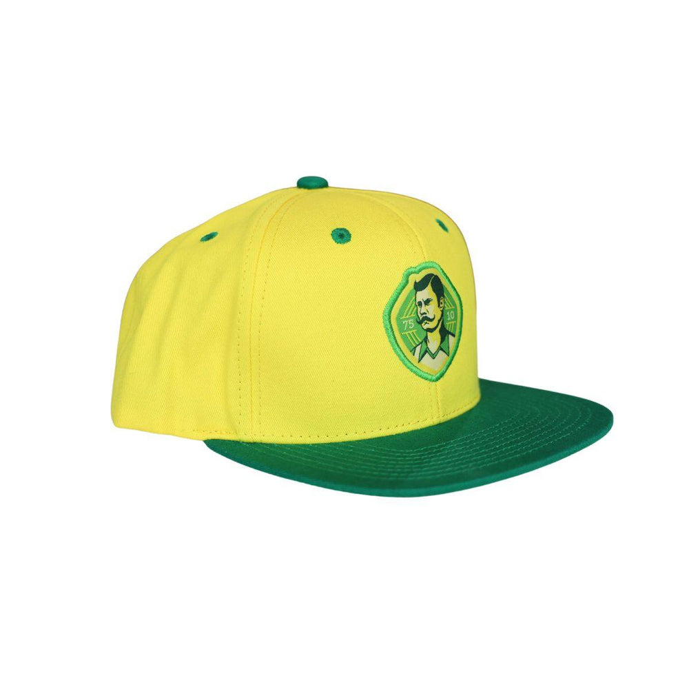 ROWDIES GREEN YELLOW TWO TONE CREST SPORT DESIGN SWEDEN SNAPBACK HAT - The Bay Republic | Team Store of the Tampa Bay Rays & Rowdies