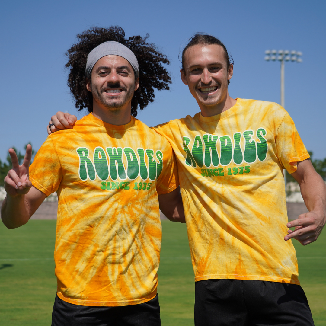 Rowdies Yellow Tie Dye 70's T-Shirt