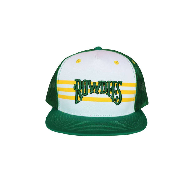 ROWDIES WHITE GREEN ARCH SPORT DESIGN SWEDEN SNAPBACK HAT - The Bay Republic | Team Store of the Tampa Bay Rays & Rowdies