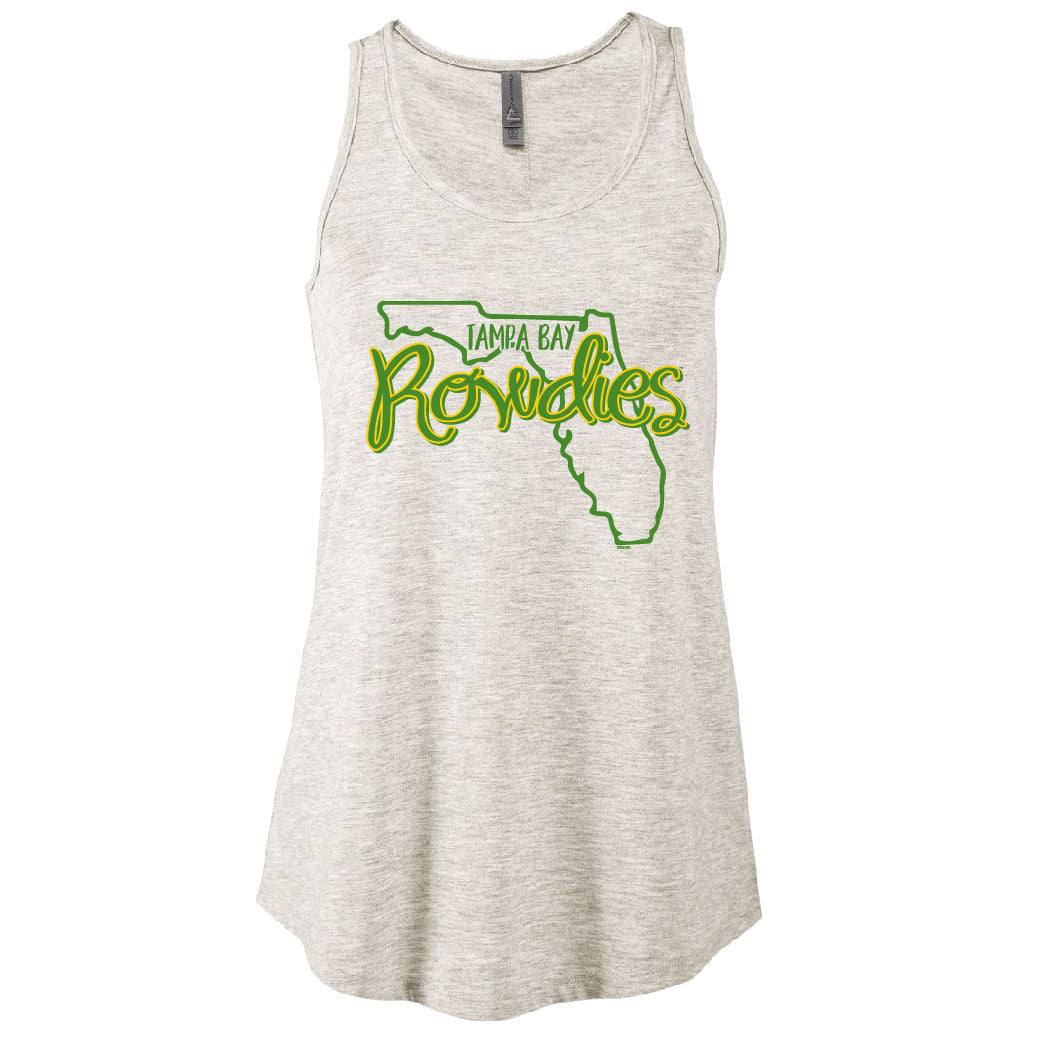 Rowdies Women's Oatmeal Tampa Bay Rowdies Florida Flowy Tank Top - The Bay Republic | Team Store of the Tampa Bay Rays & Rowdies