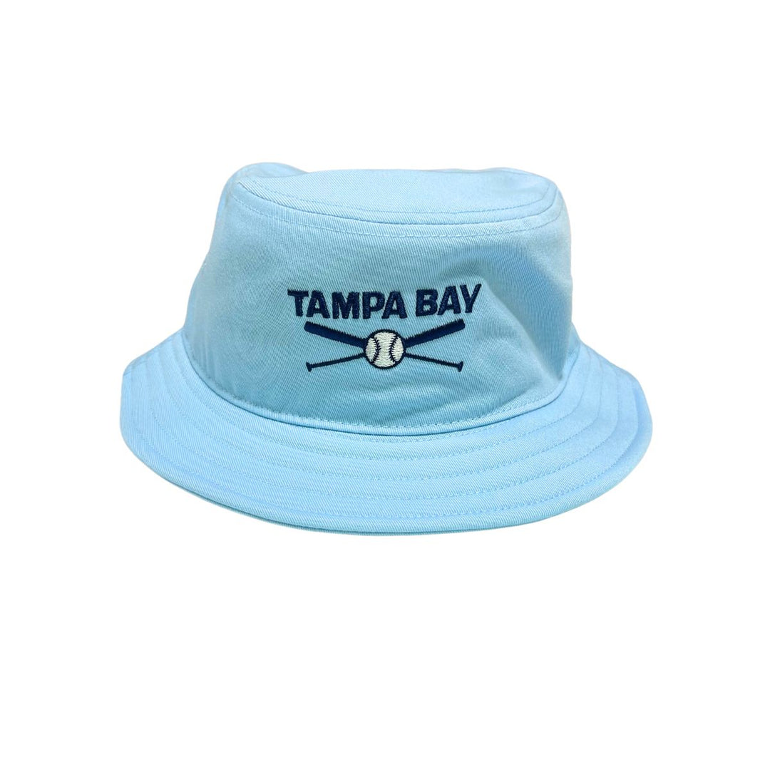 Sportiqe Blue Tampa Bay Crossed Bats Bucket Hat