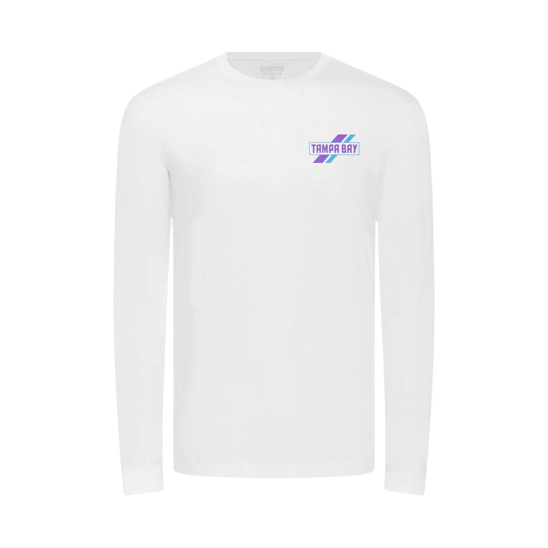 Men's Sportiqe White Tampa Bay Baseball Long Sleeve T-Shirt