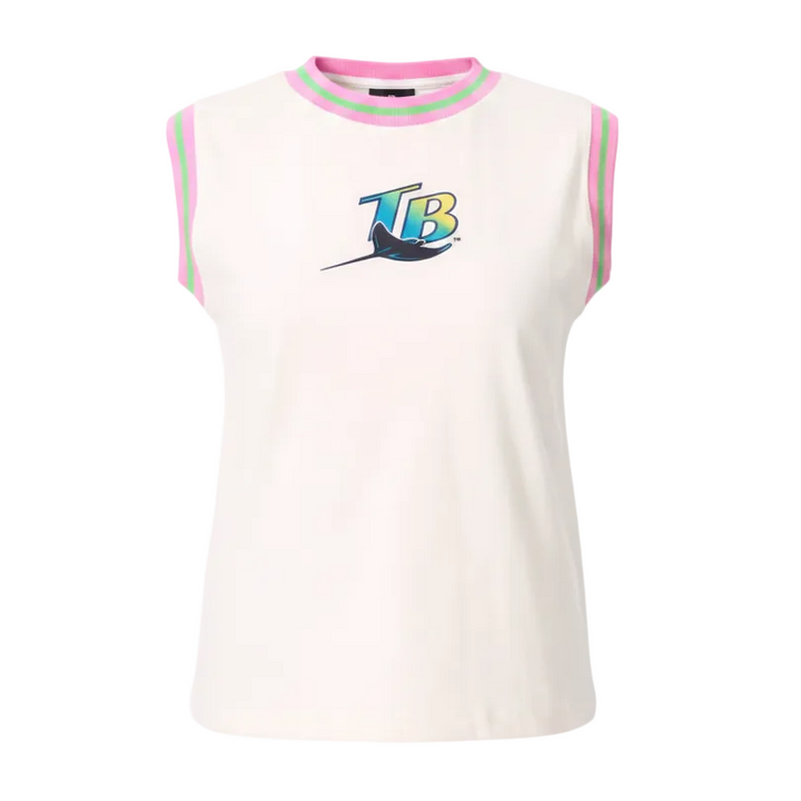Rays TEREZ Women's Devil Rays Coop Rib Trim Tank Top