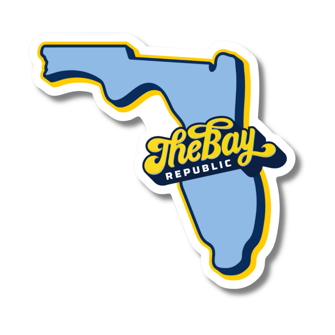 The Bay Republic Florida State Sticker