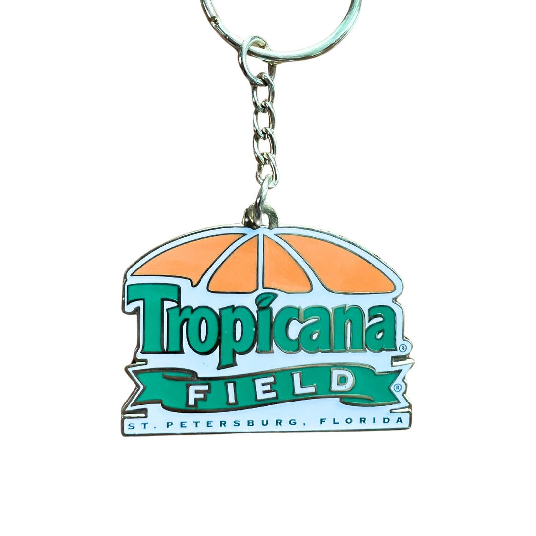 Rays Gold Tropicana Field Logo Keychain