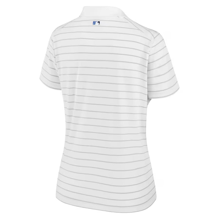Rays Womens Nike White Authentic Collection Victory Striped Performance Polo
