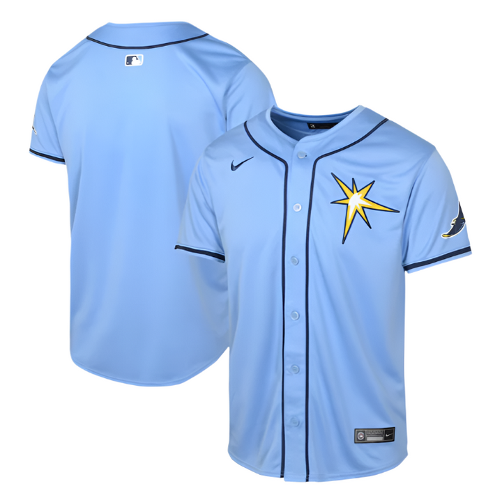 Rays Youth Nike Valor Blue Vapor Limited Jersey