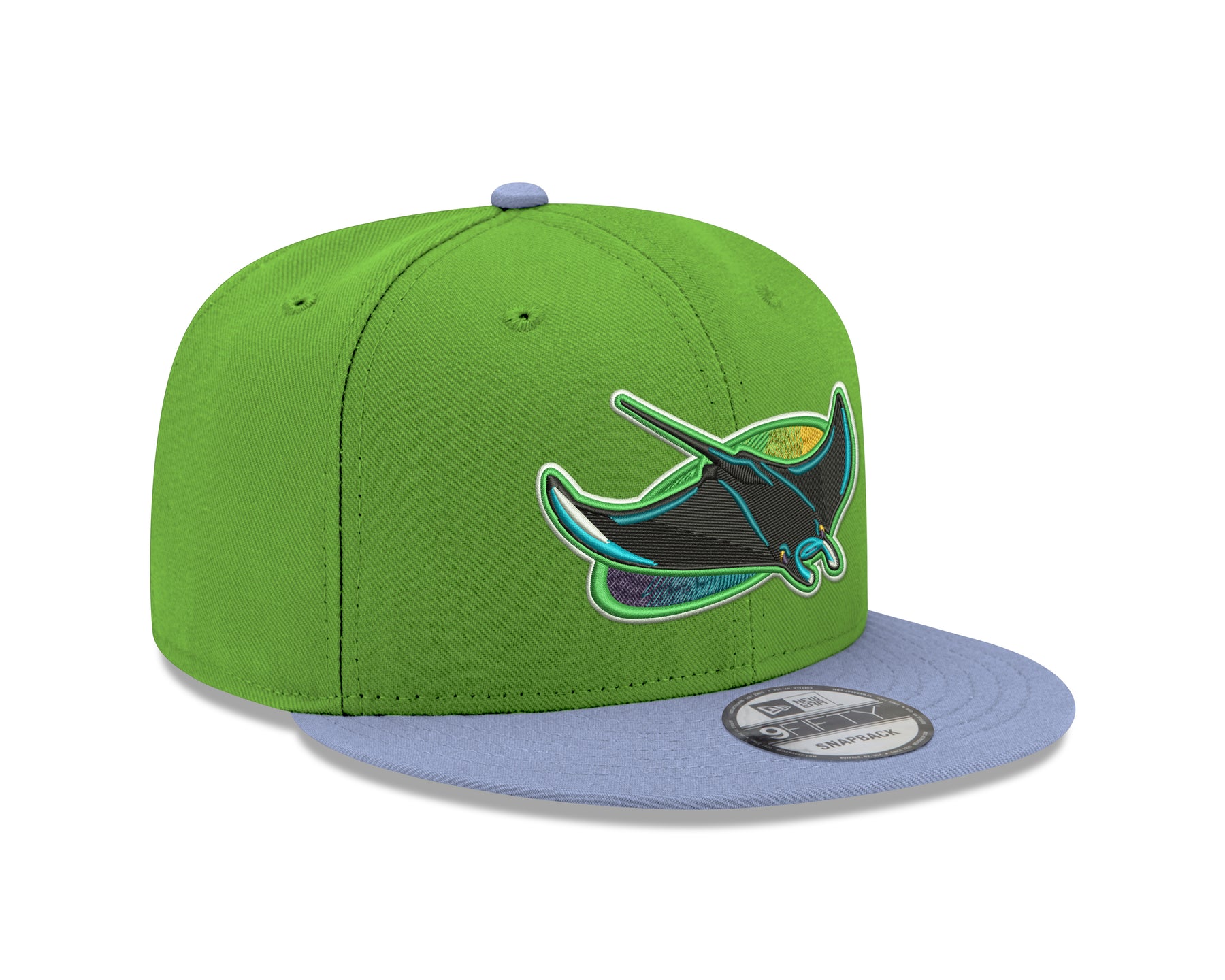 RAYS LIME AND LAVENDER DEVIL RAYS ALT NEW ERA 9FIFTY SNAPBACK HAT