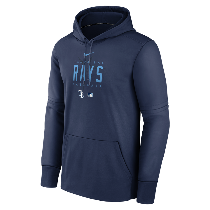 RAYS MEN'S NAVY NIKE PREGAME PERFORMANCE PULLOVER HOODIE